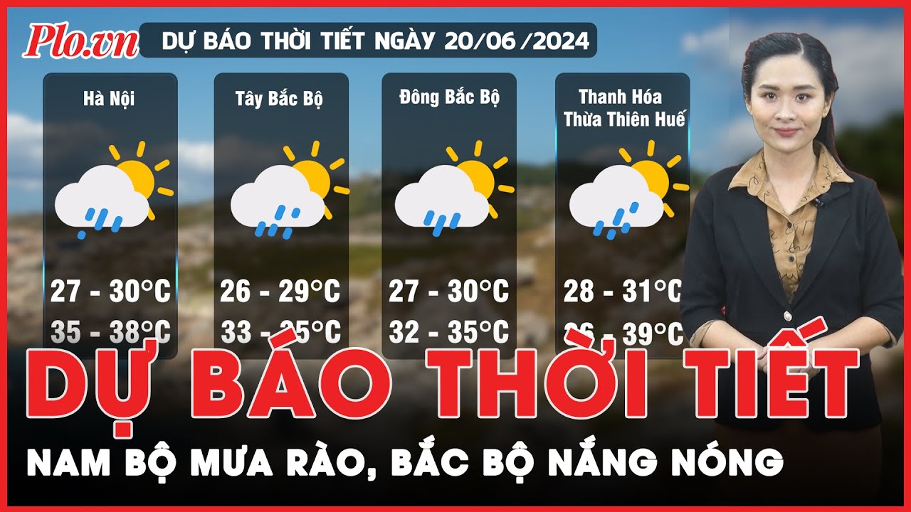 Dự báo thời tiết 20-6: Nam bộ mưa rào, Bắc bộ nắng nóng | Tin nhanh