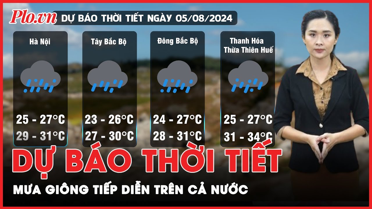 Dự báo thời tiết 4-8: Bắc Bộ mưa giông cục bộ, Nam Bộ mưa rào rải rác | Tin nhanh