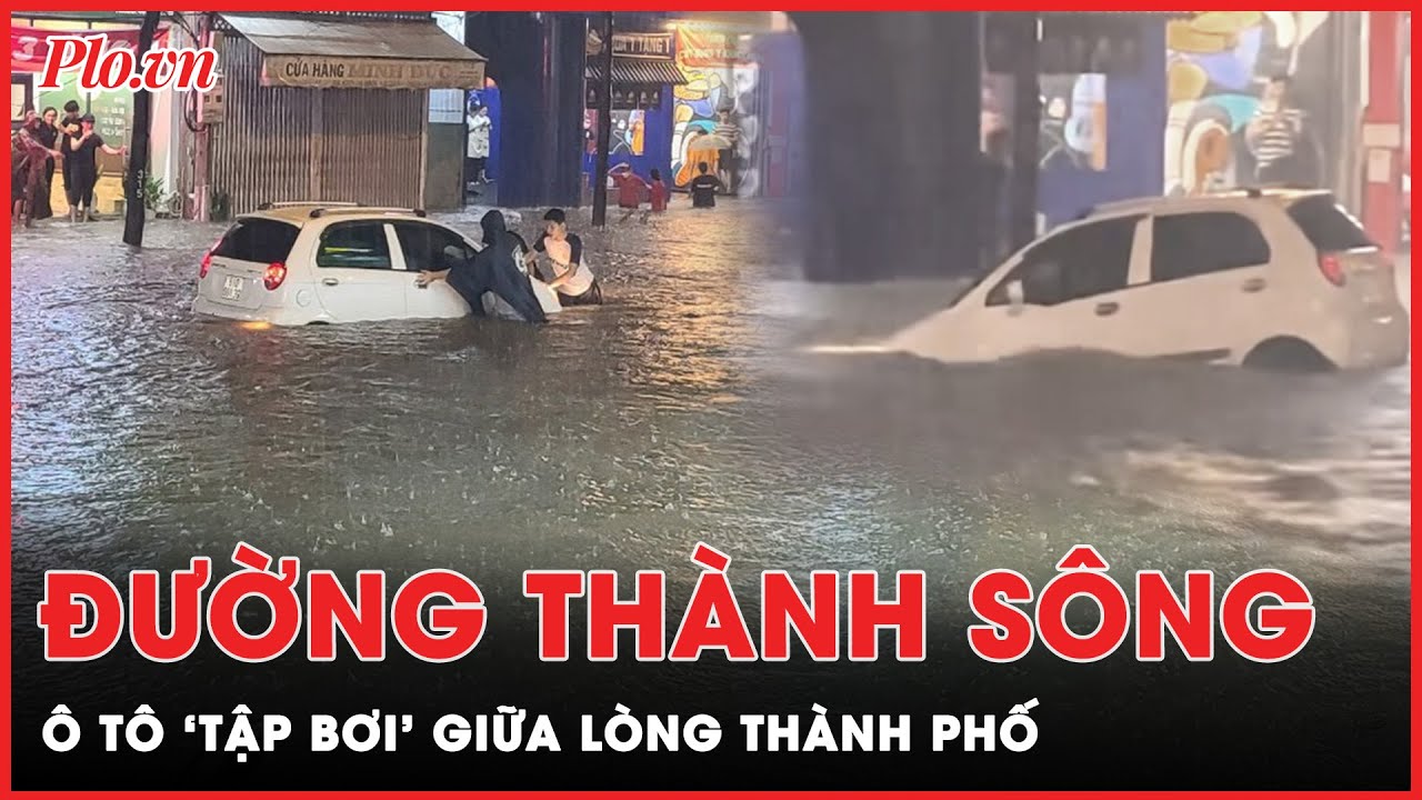 Bình Dương: Mưa lớn khiến ô tô chật vật ‘bơi’ giữa phố | Tin nhanh