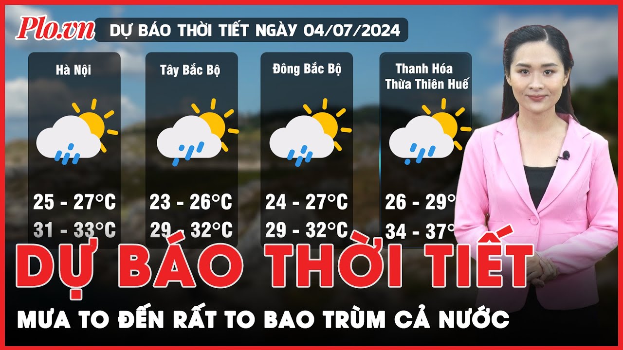 Dự báo thời tiết 4-7: Mưa to đến rất to bao trùm cả nước, cảnh báo ngập úng vùng trũng thấp