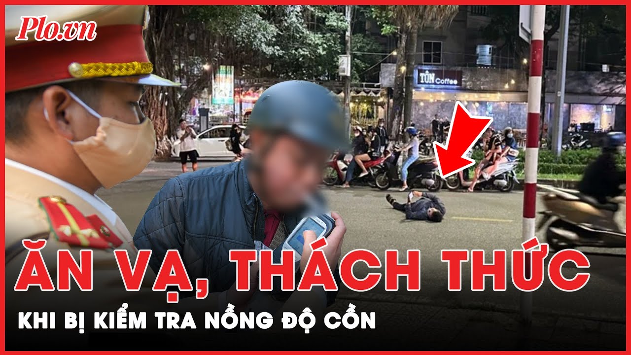 Giao thông ách tắc khi một người đàn ông nằm giữa đường ăn vạ, không chịu kiểm tra nồng độ cồn | PLO