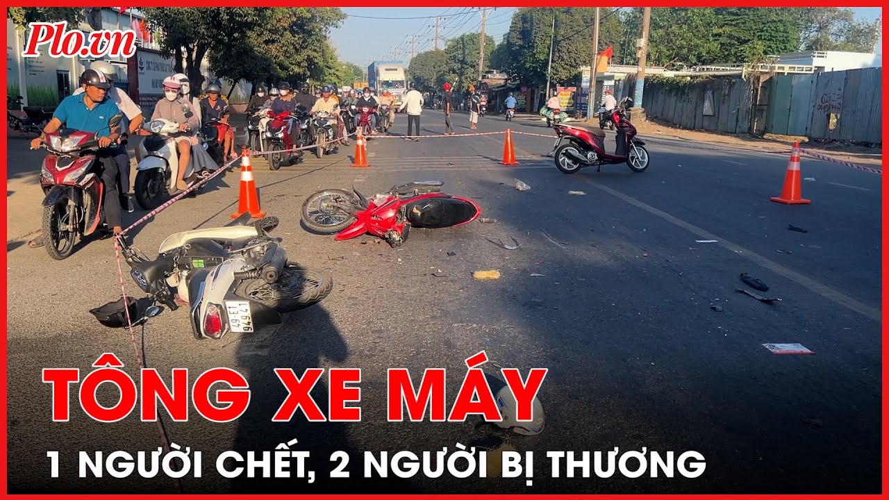 3 xe máy tông nhau, 1 người chết, 2 người bị thương - PLO