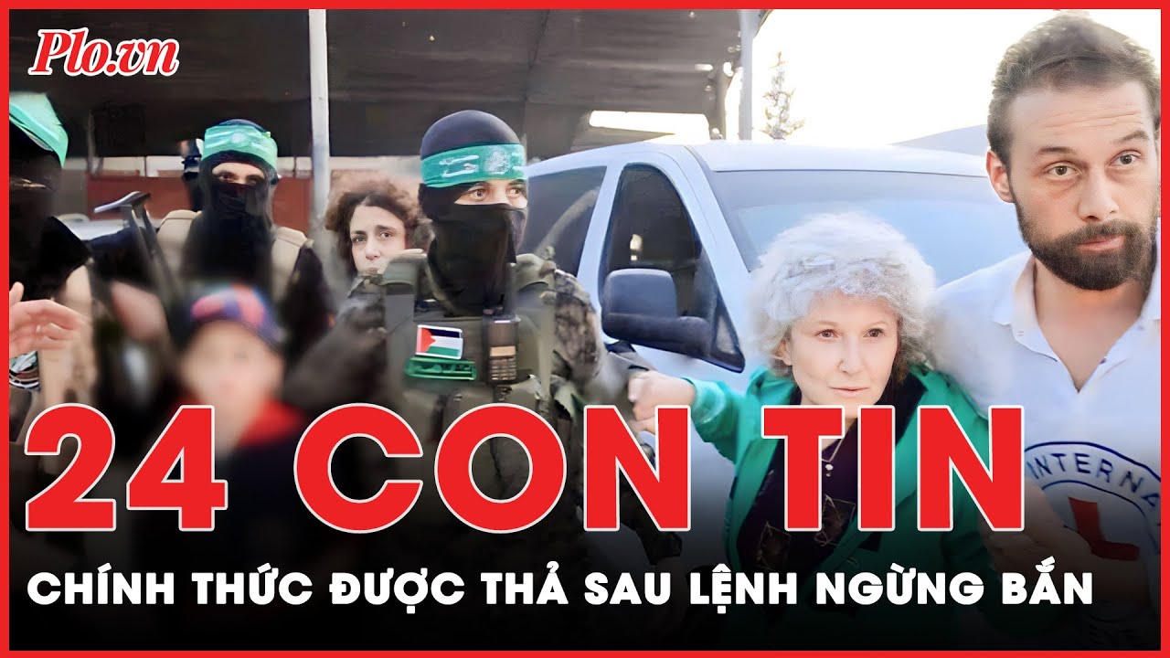 Hình ảnh đầu tiên của 24 con tin được Hamas thả tự do sau lệnh ngừng bắn | Thời sự quốc tế