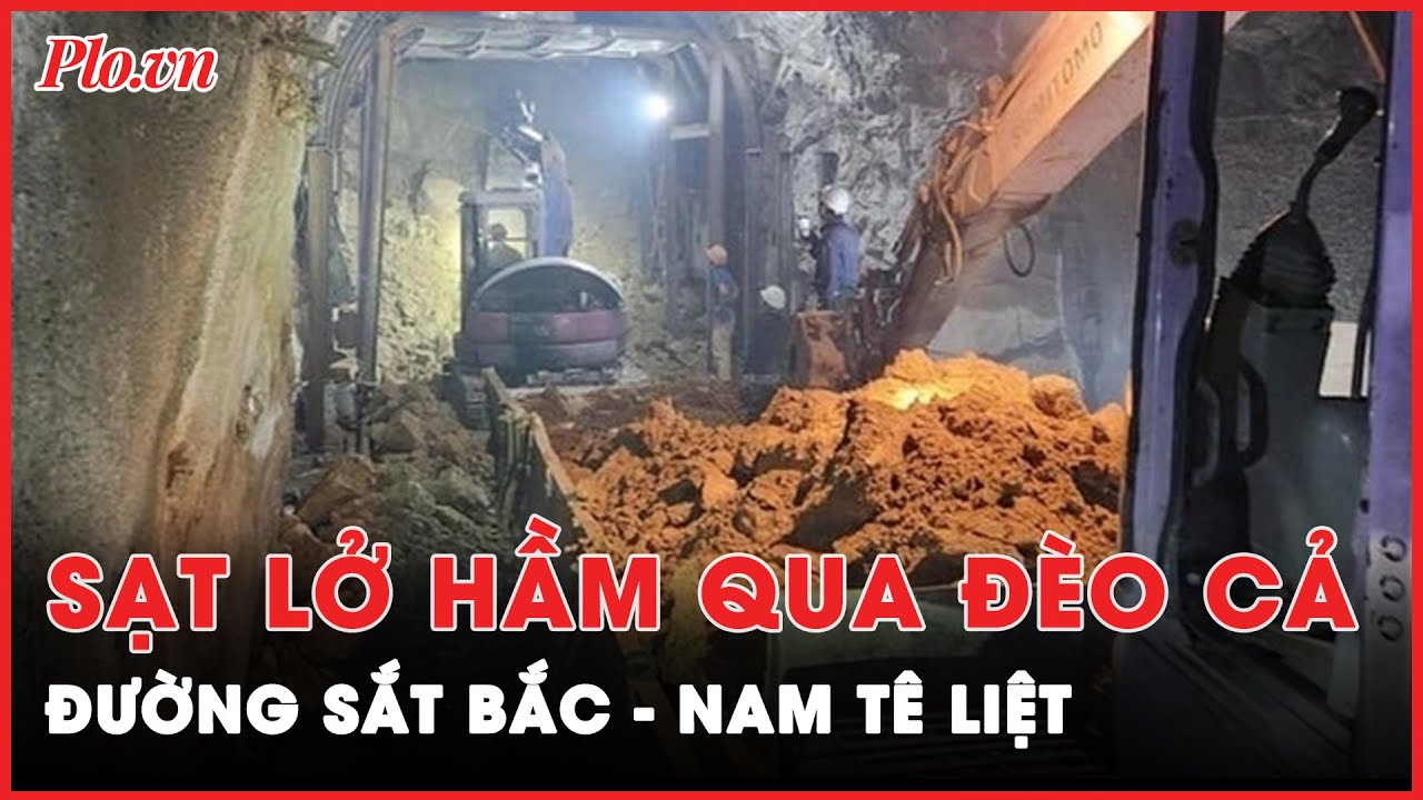 Sạt lở nghiêm trọng tại hầm qua đèo Cả, đường sắt Bắc - Nam tê liệt | Tin nhanh