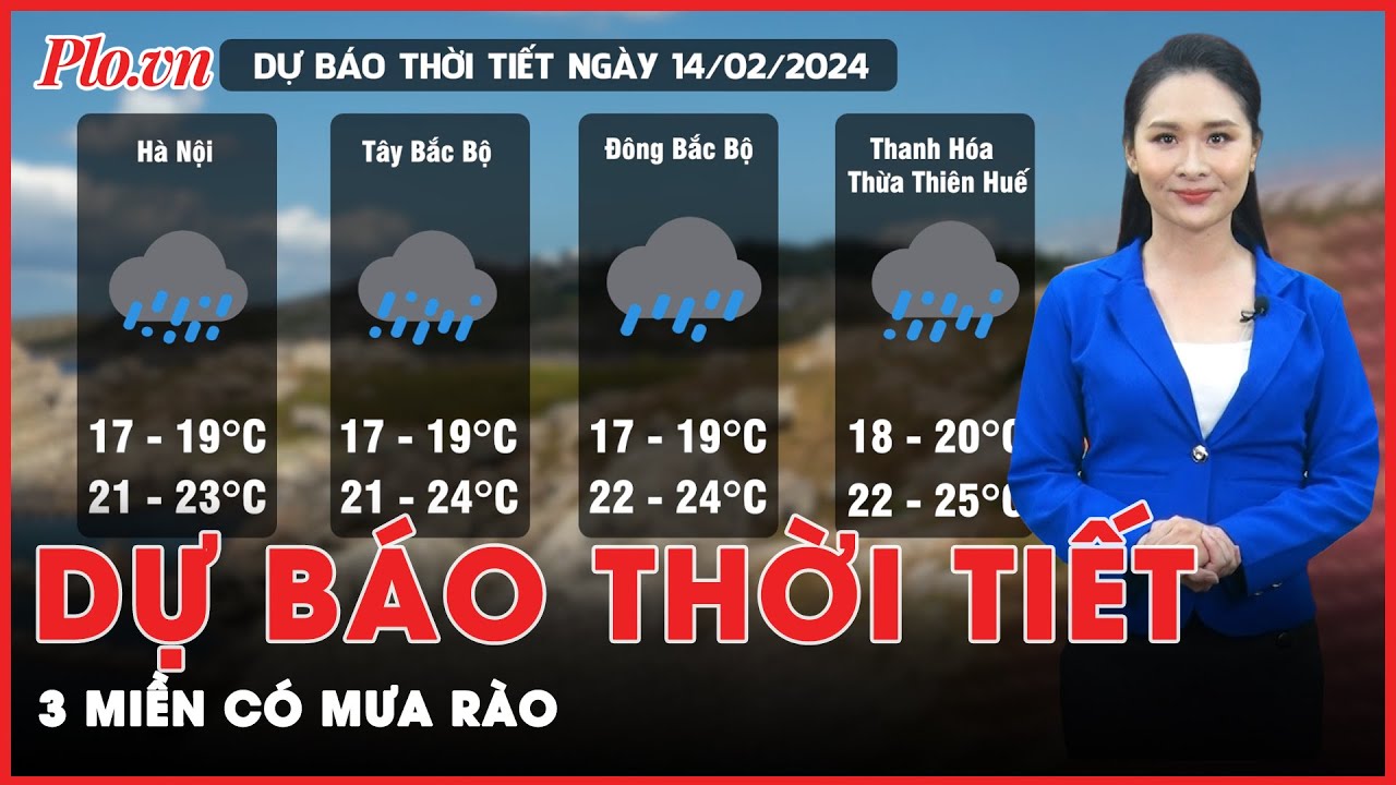 Dự báo thời tiết ngày 14-2: Không khí lạnh tràn về, mưa rào rải rác khắp 3 miền | Tin nhanh