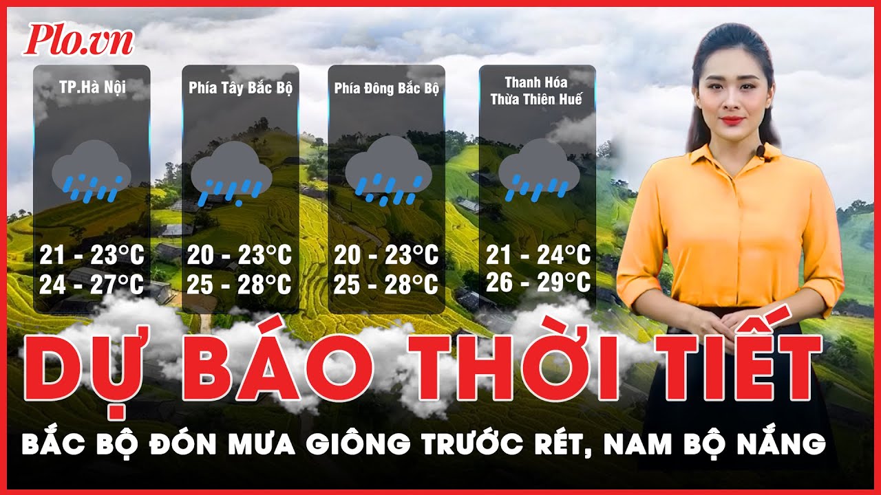 Dự báo thời tiết đêm nay và ngày mai 14-12: Bắc Bộ đón mưa giông trước khi chuyển rét, Nam Bộ nắng