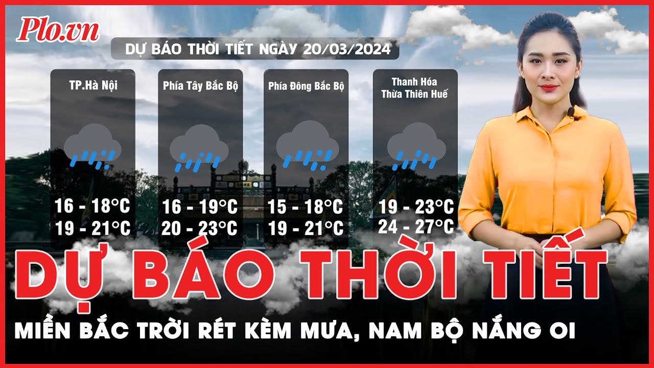 Dự báo thời tiết ngày 20-3: Miền Bắc có nơi rét dưới 12 độ C, miền Nam nắng nóng oi bức | Tin nhanh