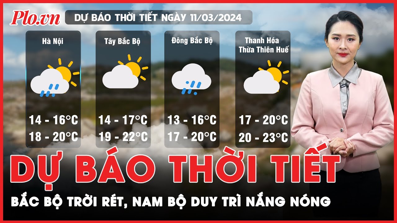 Dự báo thời tiết ngày 11-3: Miền Bắc tiếp tục đợt rét mới, Miền Nam nắng nóng gay gắt | Tin nhanh