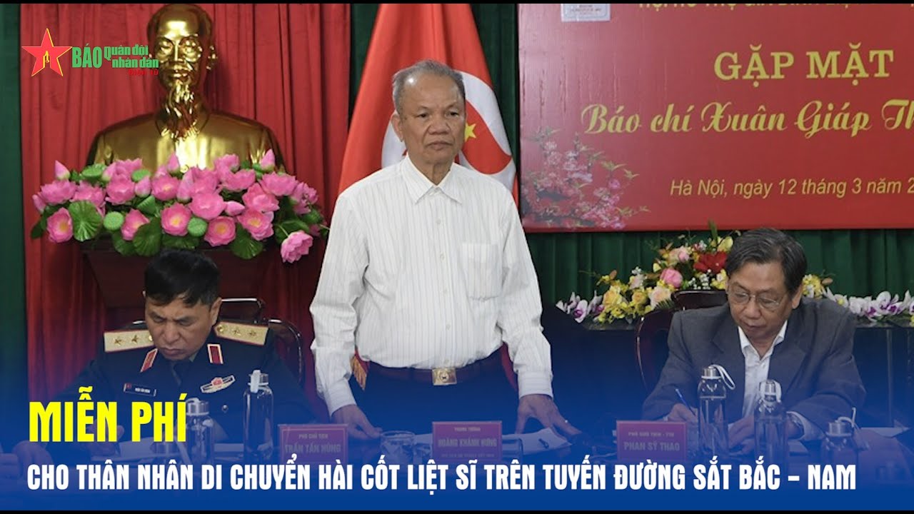 Miễn phí cho thân nhân di chuyển hài cốt liệt sĩ trên tuyến đường sắt Bắc - Nam - Báo QĐND