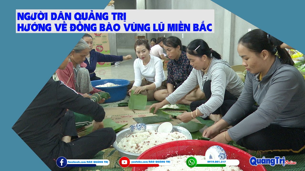 Người dân Quảng Trị hướng về đồng bào vùng lũ miền Bắc