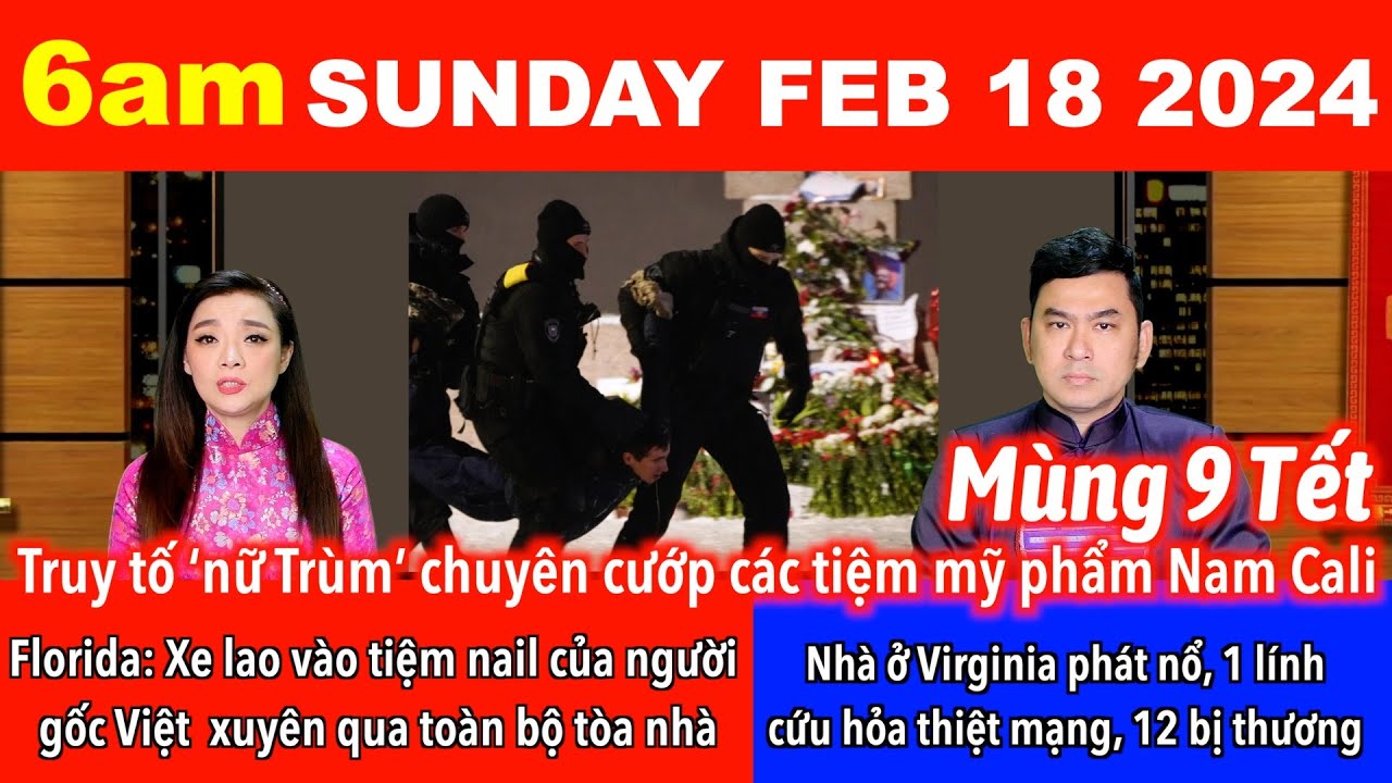 🇺🇸Feb 18, 2024 Ít nhất 340 người bị bắt giữ khắp nước Nga tại các buổi tưởng niệm Navalny