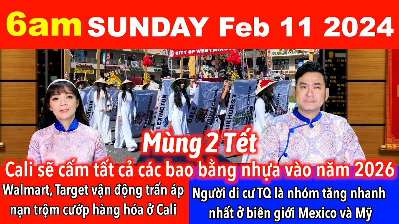 🇺🇸Feb 11, 2024 California: có dự luật mới sẽ cấm tất cả các túi mua sắm bằng nhựa vào năm 2026