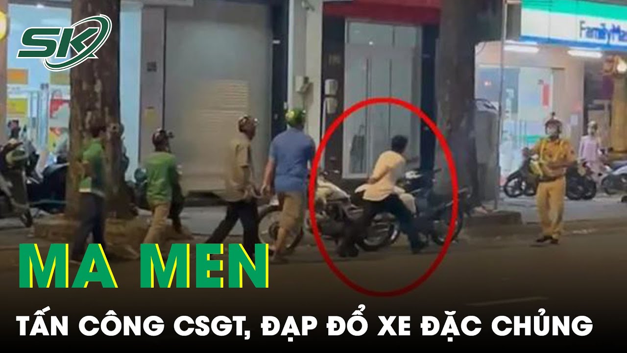 Xôn Xao Clip Ma Men Tấn Công CSGT, Đạp Đổ Xe Đặc Chủng Khi Bị Kiểm Tra Nồng Độ Cồn | SKĐS