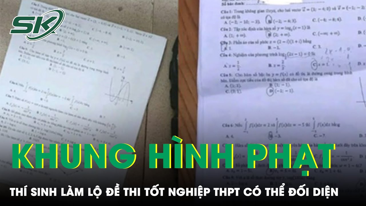 Nữ Sinh Làm Lộ Đề Thi Tốt Nghiệp Thpt Có Thể Đối Diện Với Khung Hình Phạt Nào? | SKĐS