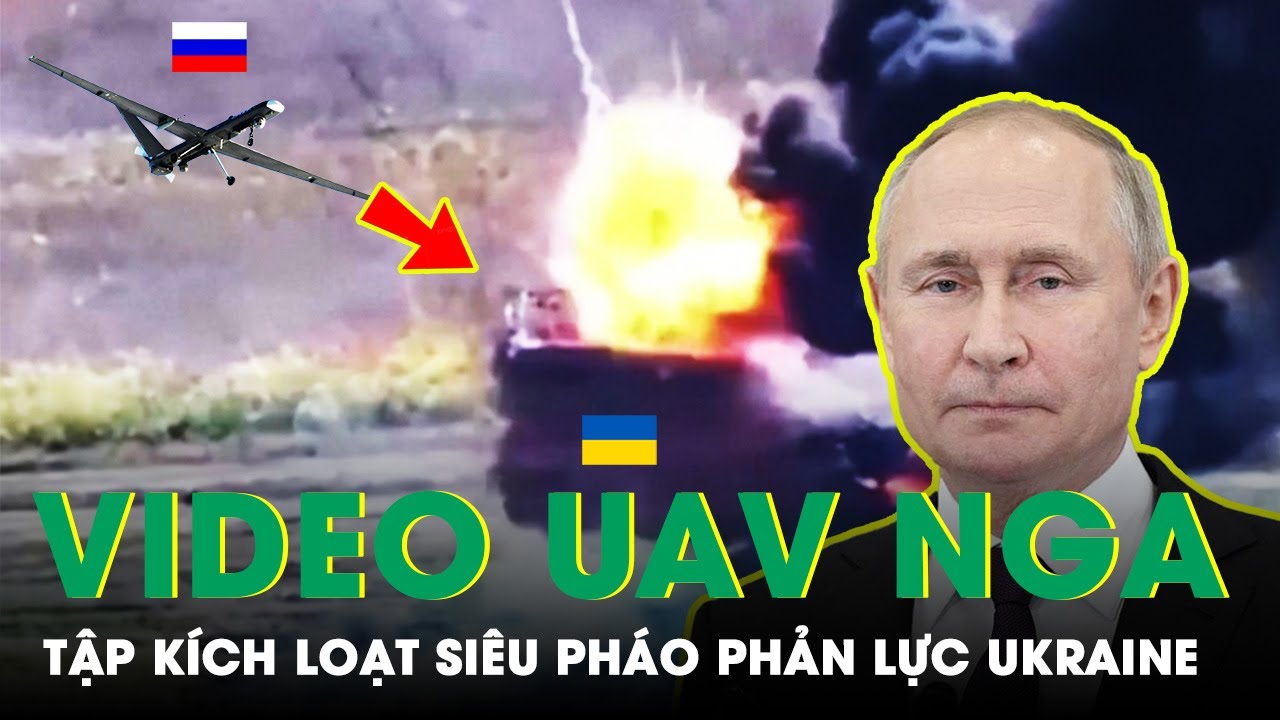 UAV Nga tập kích siêu pháo phản lực, Ukraine mất loạt M270 và xe tăng Leopard | SKĐS