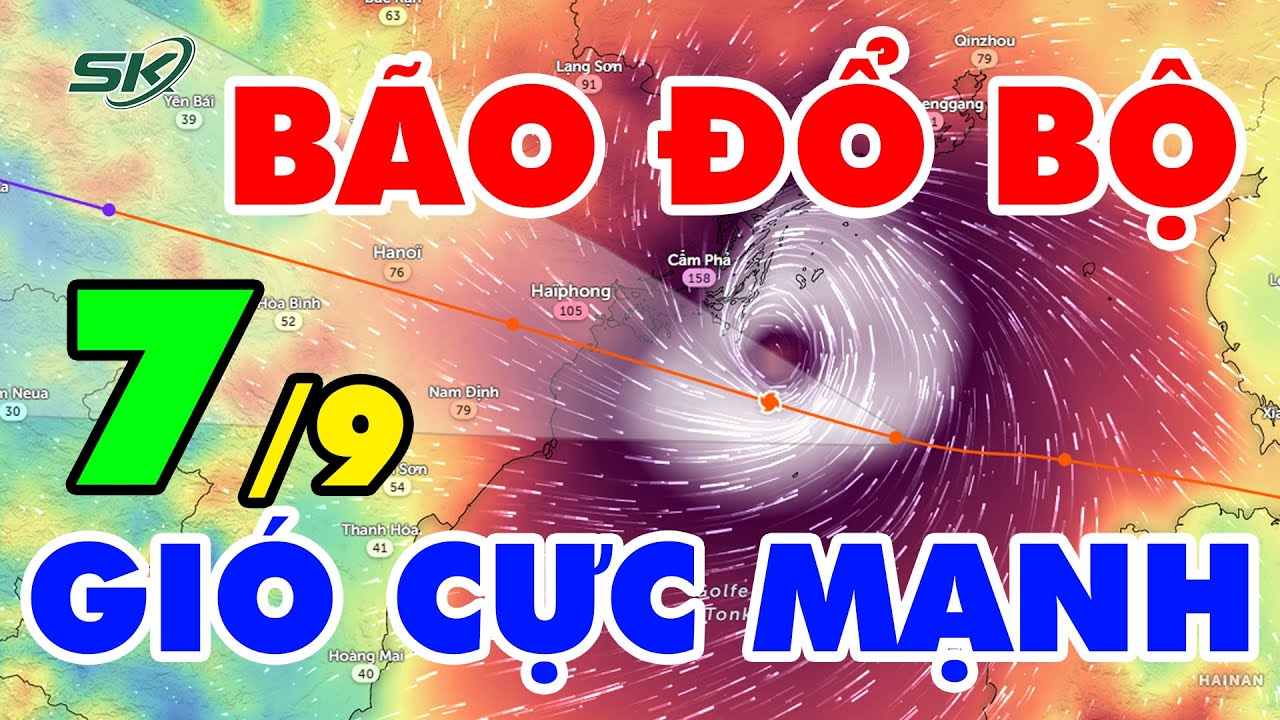 🔥TRỰC TIẾP: Bão Yagi mạnh cấp 14 áp sát đất liền, gió lốc quật đổ loạt cây cối và cột điện | SKĐS