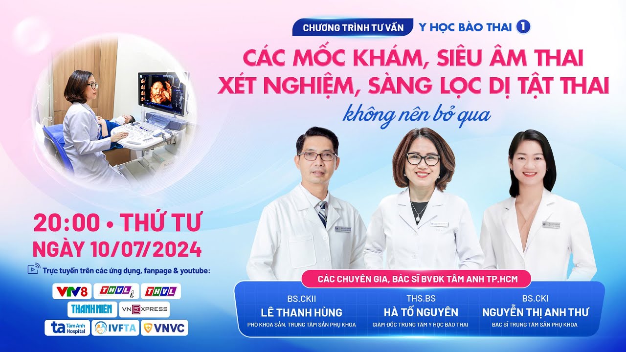 Các mốc khám, siêu âm thai, xét nghiệm & sàng lọc dị tật thai không nên bỏ qua