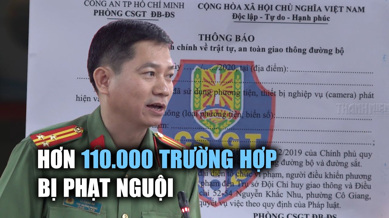 Hơn 110.000 trường hợp bị phạt nguội trong 10 tháng năm 2023