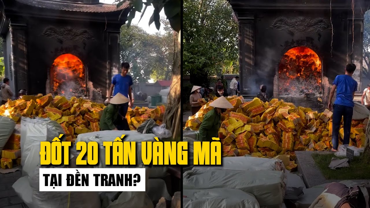 Thực hư tin đồn đốt 20 tấn vàng mã tại đền Tranh: Chính quyền nói gì?