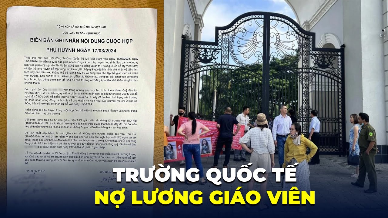 Học sinh Trường Quốc tế Mỹ VN phải nghỉ học, phụ huynh đề nghị bán cổ phần để trả lương giáo viên