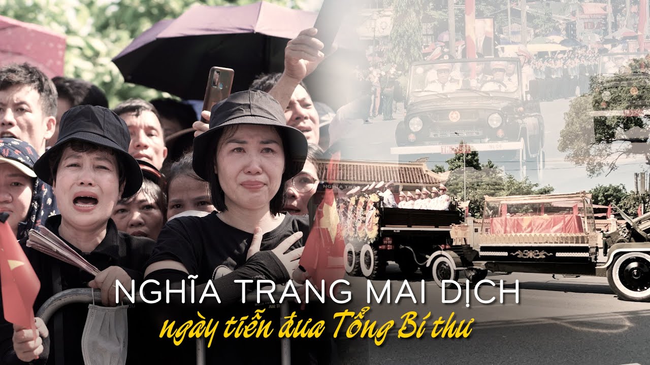 Người dân nghẹn ngào trước nghĩa trang Mai Dịch, tiễn biệt Tổng Bí thư Nguyễn Phú Trọng