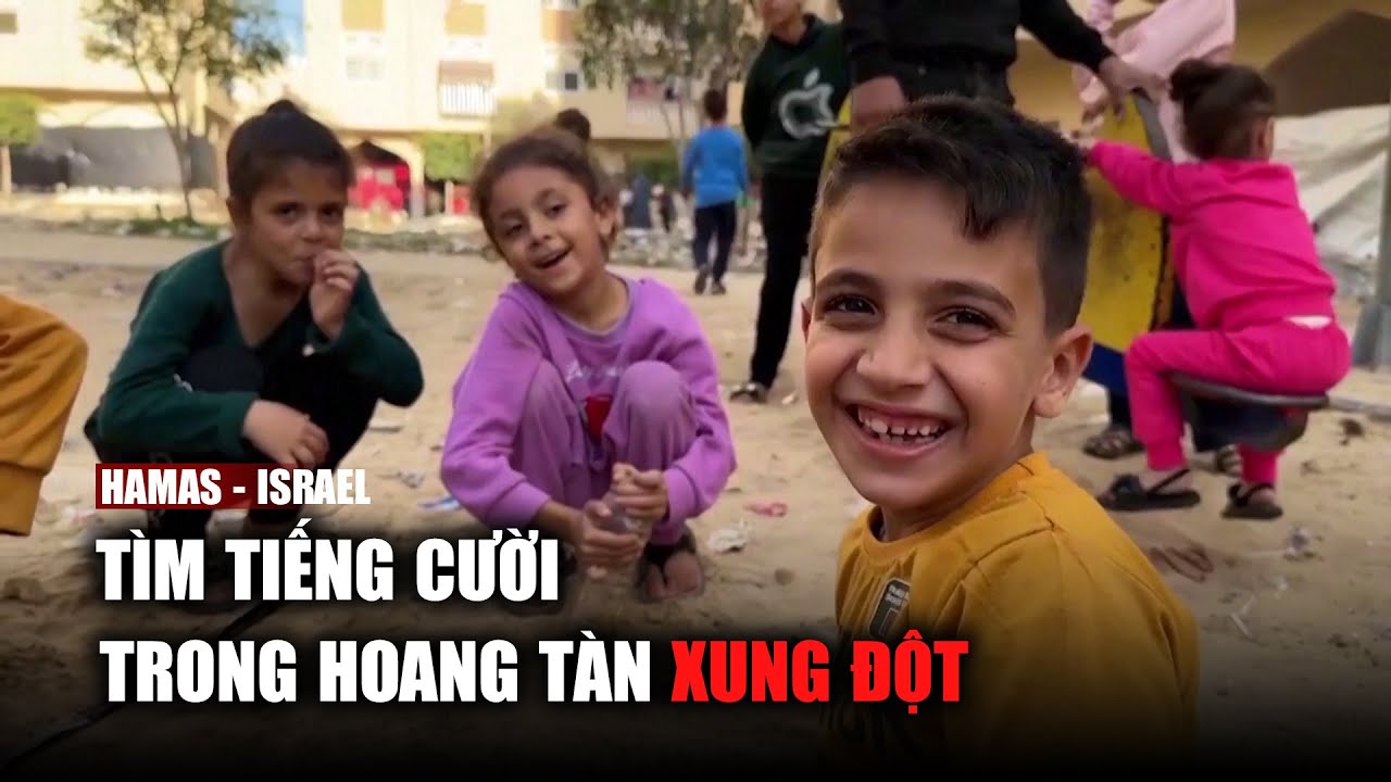 Trẻ em Gaza tìm tiếng cười trong hoang tàn xung đột