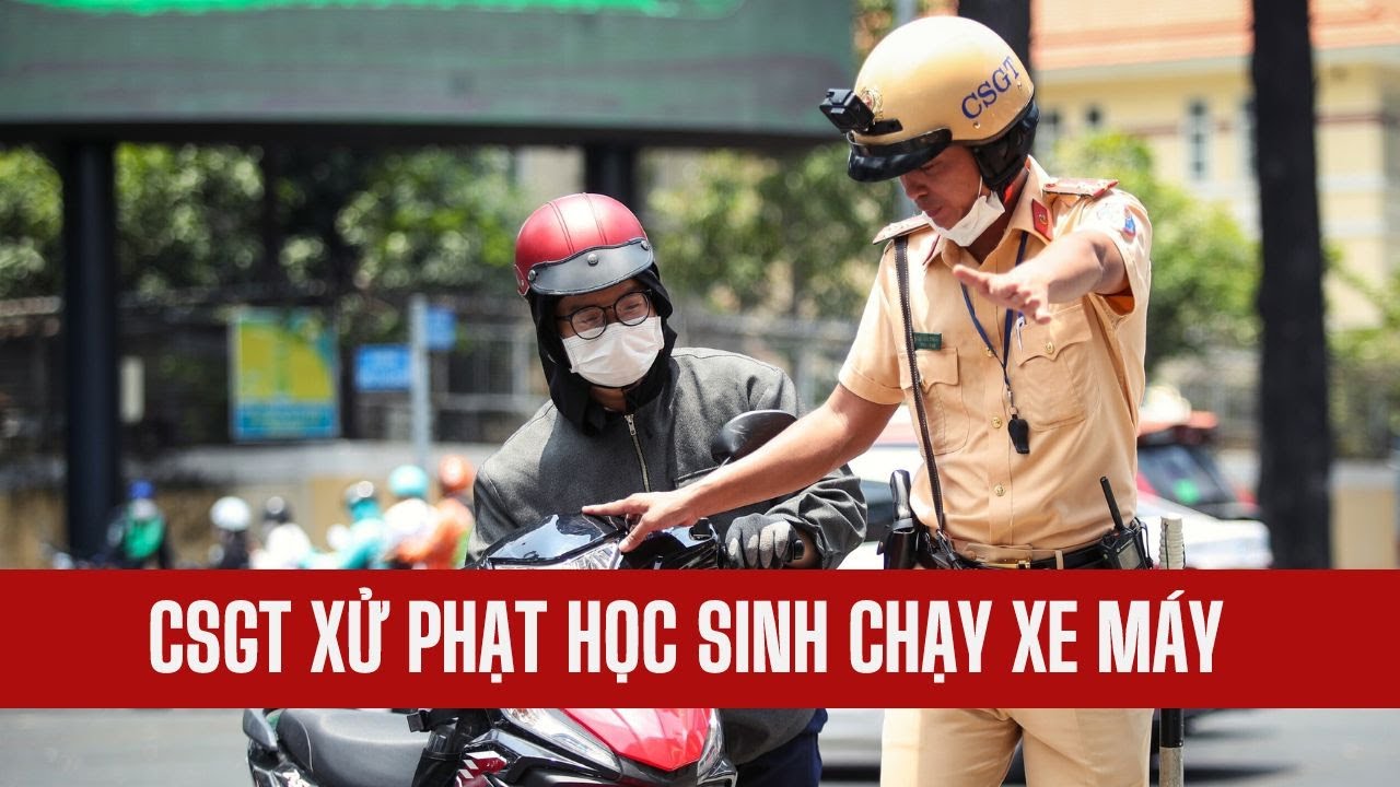 Học sinh chưa đủ tuổi điều khiển xe máy bỏ chạy khi thấy CSGT dừng kiểm tra