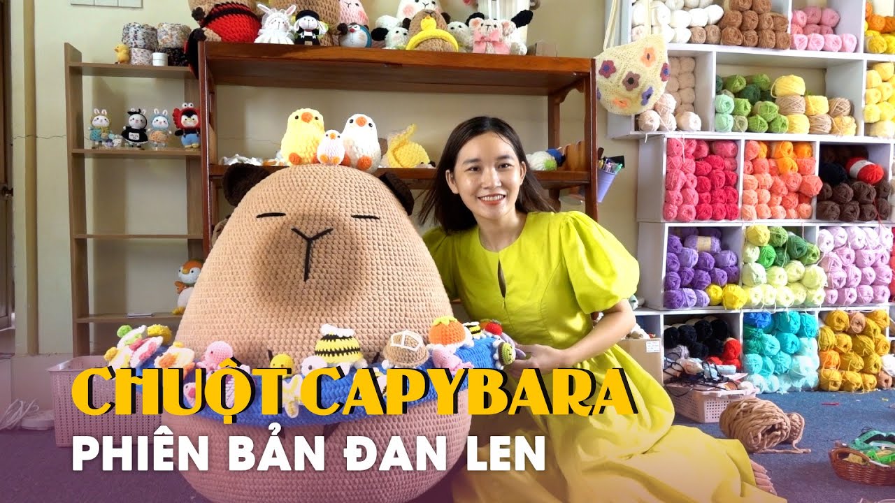 Ngắm chuột Capybara phiên bản đan len: Chủ nhân tiết lộ doanh thu mỗi tháng từ công việc này