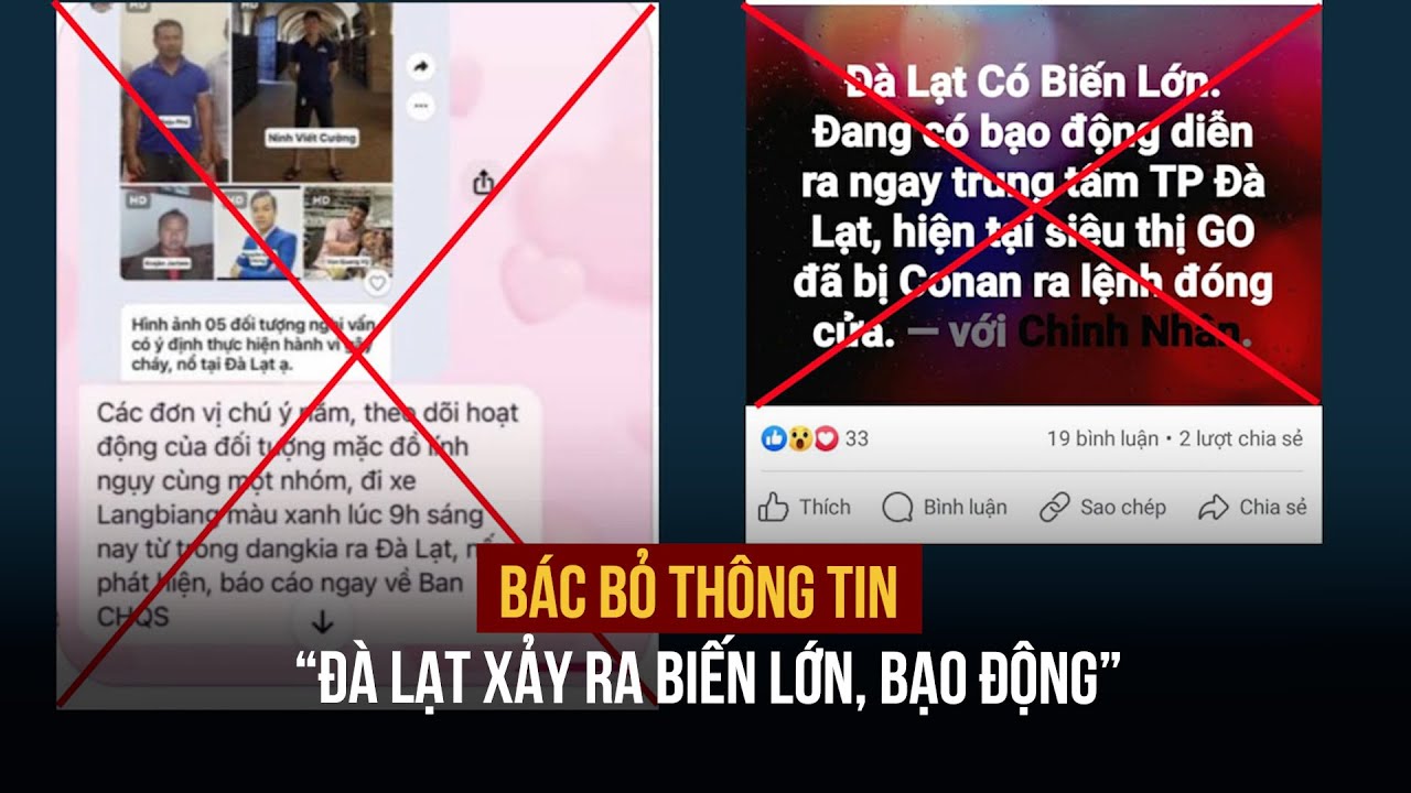 Công an Lâm Đồng bác thông tin "Đà Lạt xảy ra biến lớn, có bạo động"