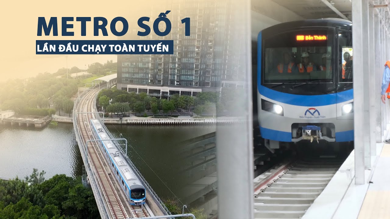 Hành trình tàu metro số 1 lần đầu chạy toàn tuyến cả ngầm và trên cao