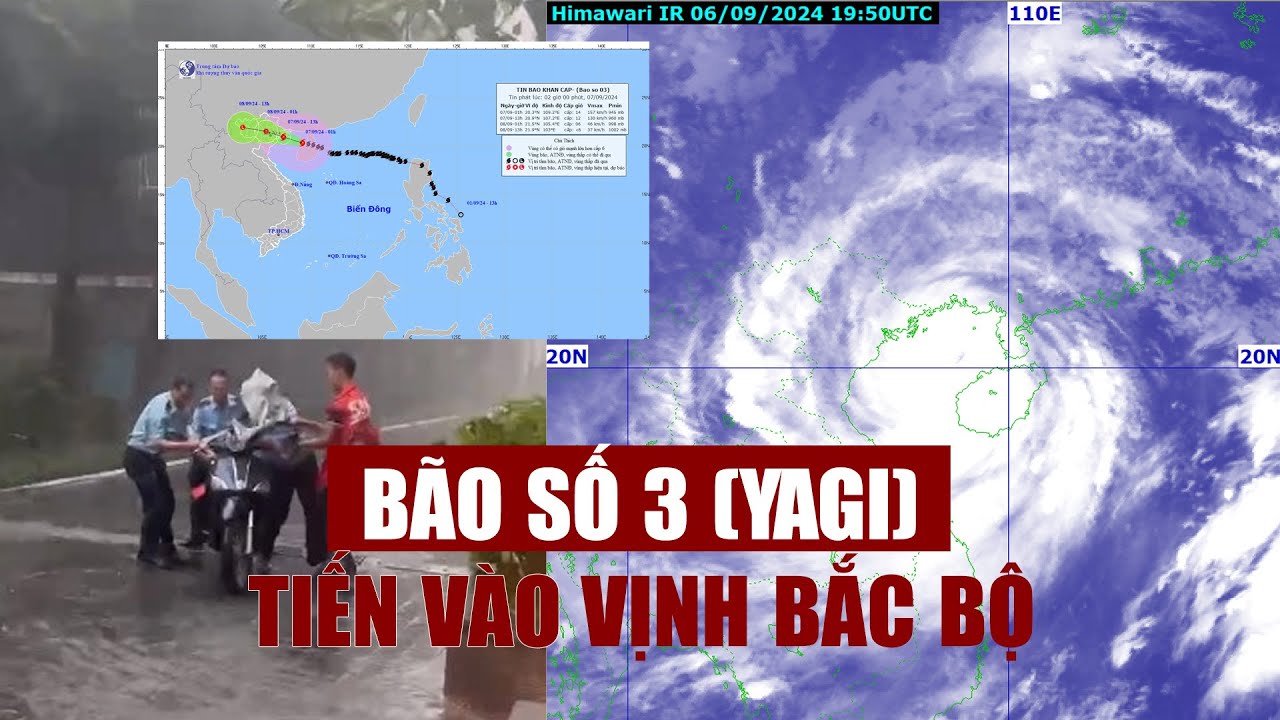 Bão số 3 YAGI vào vịnh Bắc bộ, còn cách Quảng Ninh hơn 200 km