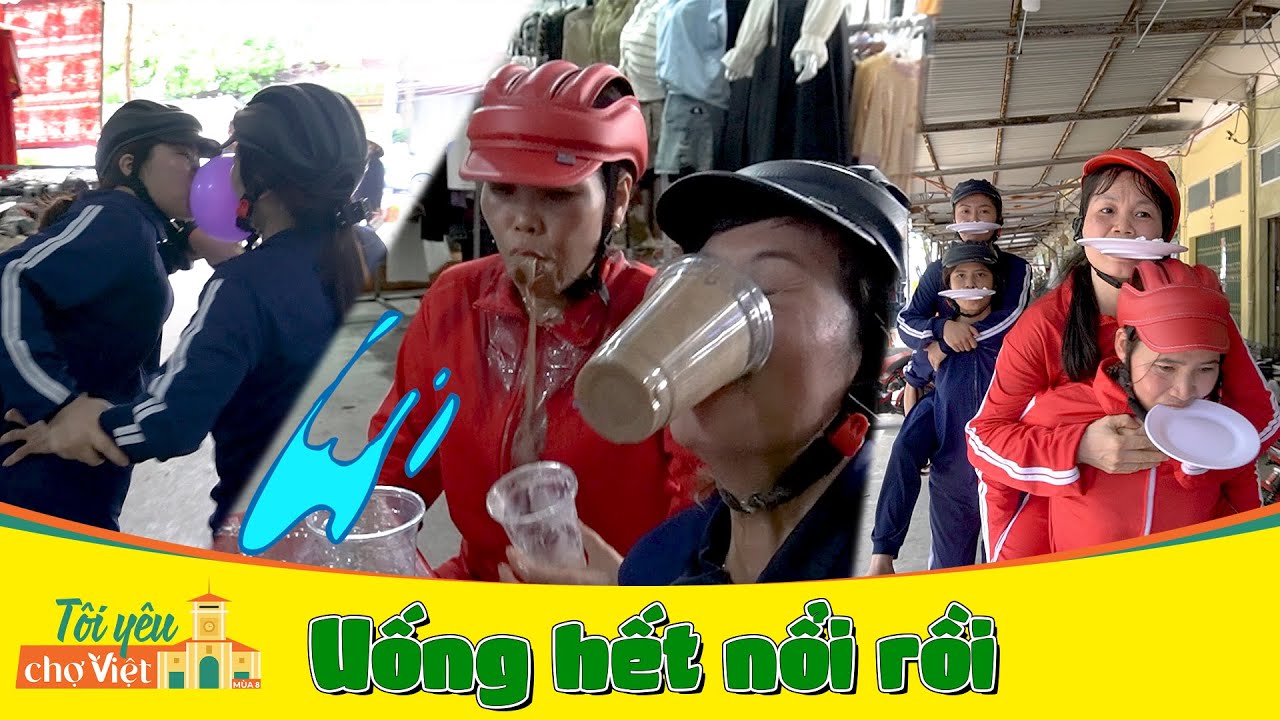 Một mạch uống 7 ly nước, no căng bụng nhưng đội đỏ “đụng” là đội xanh “trụng”, không ngại ai bao giờ