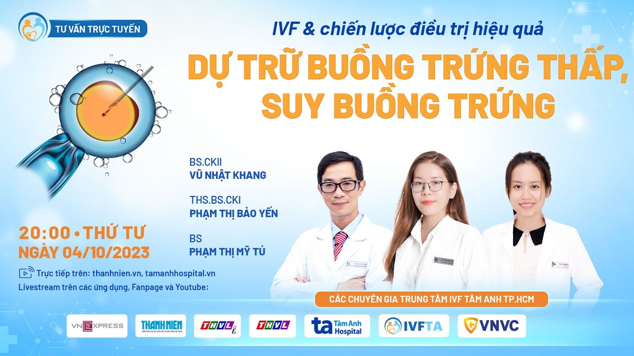 IVF và chiến lược điều trị hiệu quả dự trữ buồng trứng thấp, suy buồng trứng