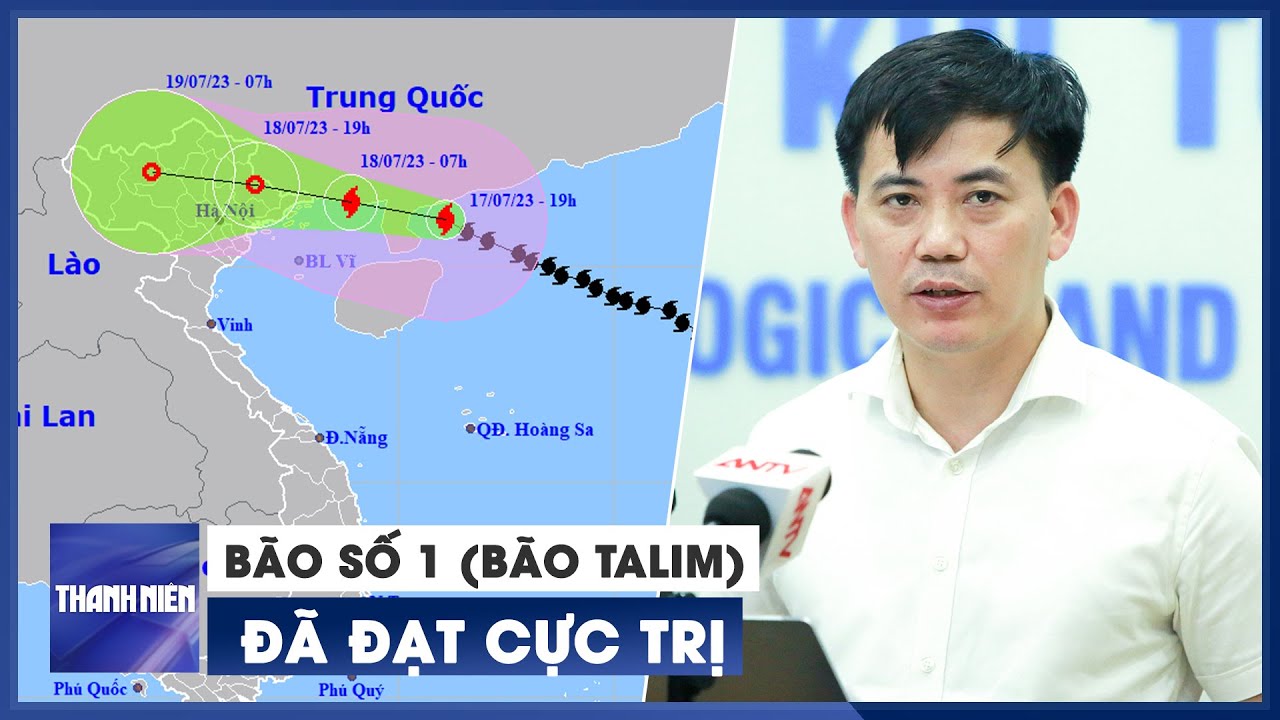 KHẨN CẤP: Bão số 1 (bão Talim) cách Móng Cái 330 km, gây giông lốc hàng trăm km