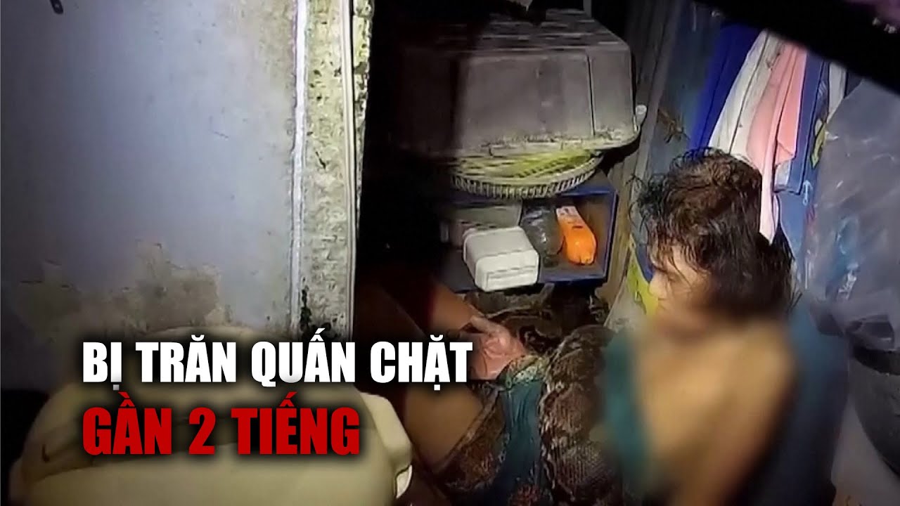 Bị trăn quấn chặt gần 2 tiếng mà vẫn sống sót