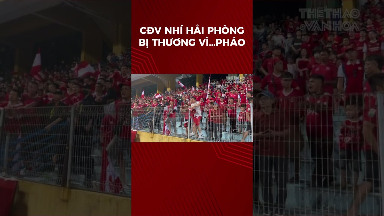 CĐV nhí Hải Phòng bị thương vì … pháo #vleague #bongdavietnam #haiphong #haiphongfc