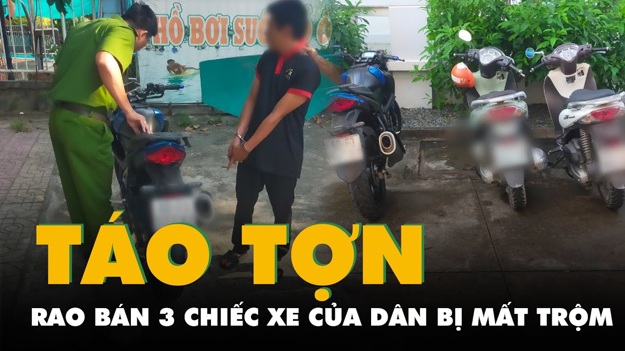 Bắt quả tang 3 đối tượng đang rao bán 3 chiếc xe của người dân bị mất trộm