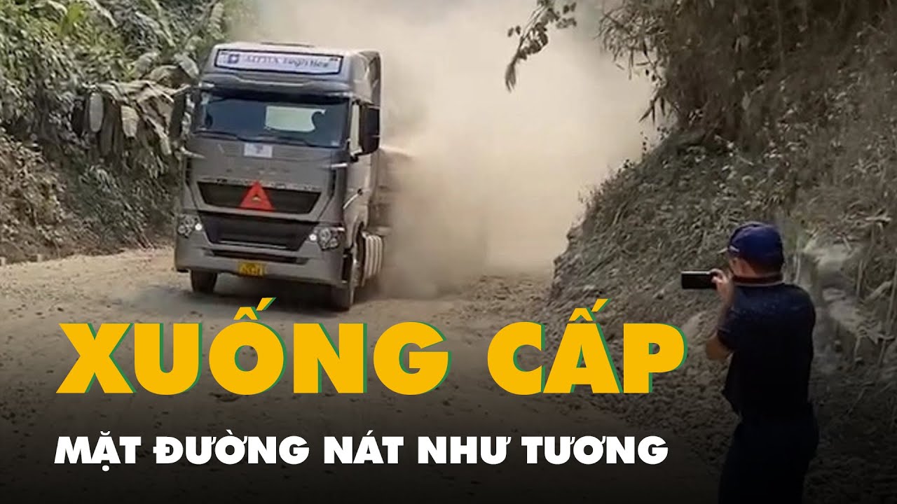 Quốc lộ 14D xuống cấp, mặt đường nát như tương