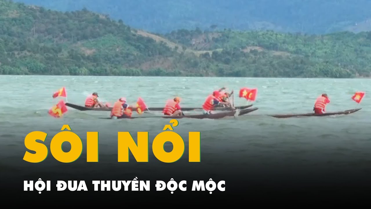 Sôi nổi hội đua thuyền độc mộc trên sông Pô Cô