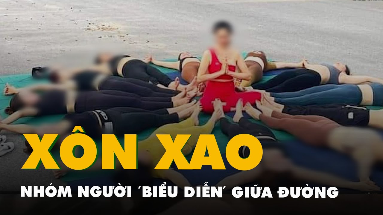 Xôn xao hình ảnh 2 nhóm phụ nữ 'biểu diễn' trên đường đông người qua lại