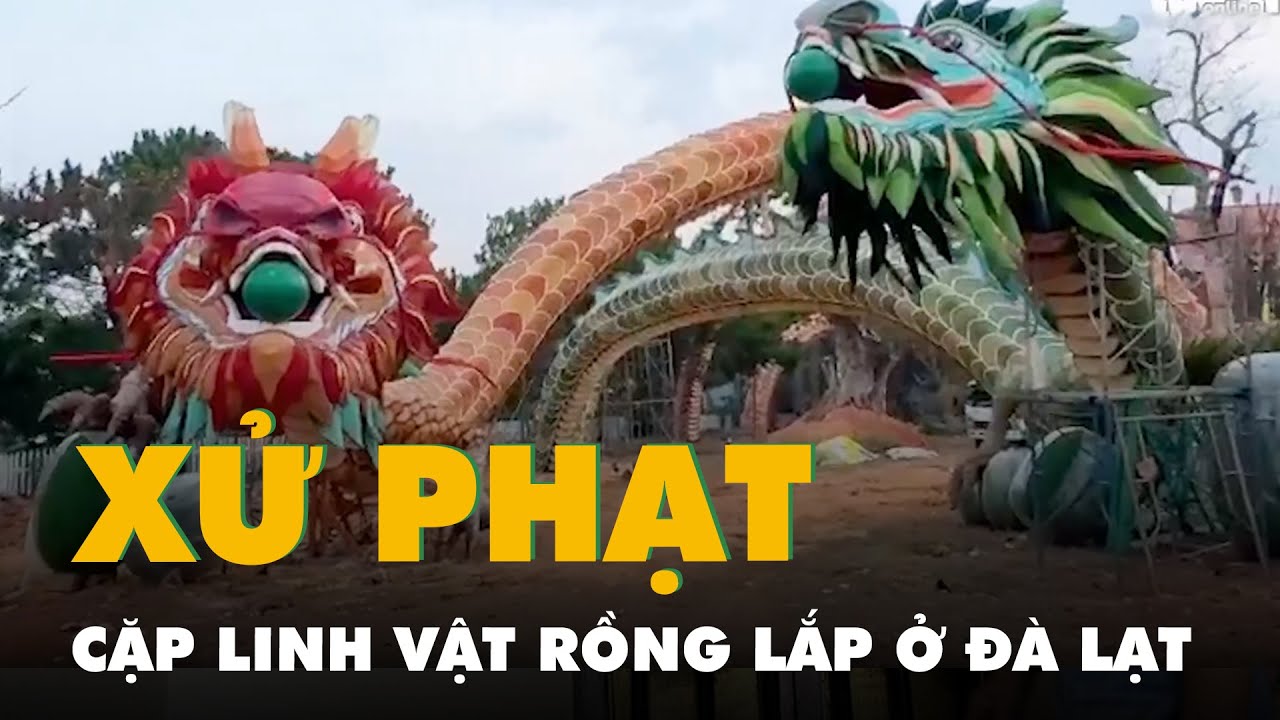 Cặp linh vật rồng Lưỡng long triều liên lắp ở Đà Lạt: Phạt 90 triệu đồng, buộc tháo dỡ