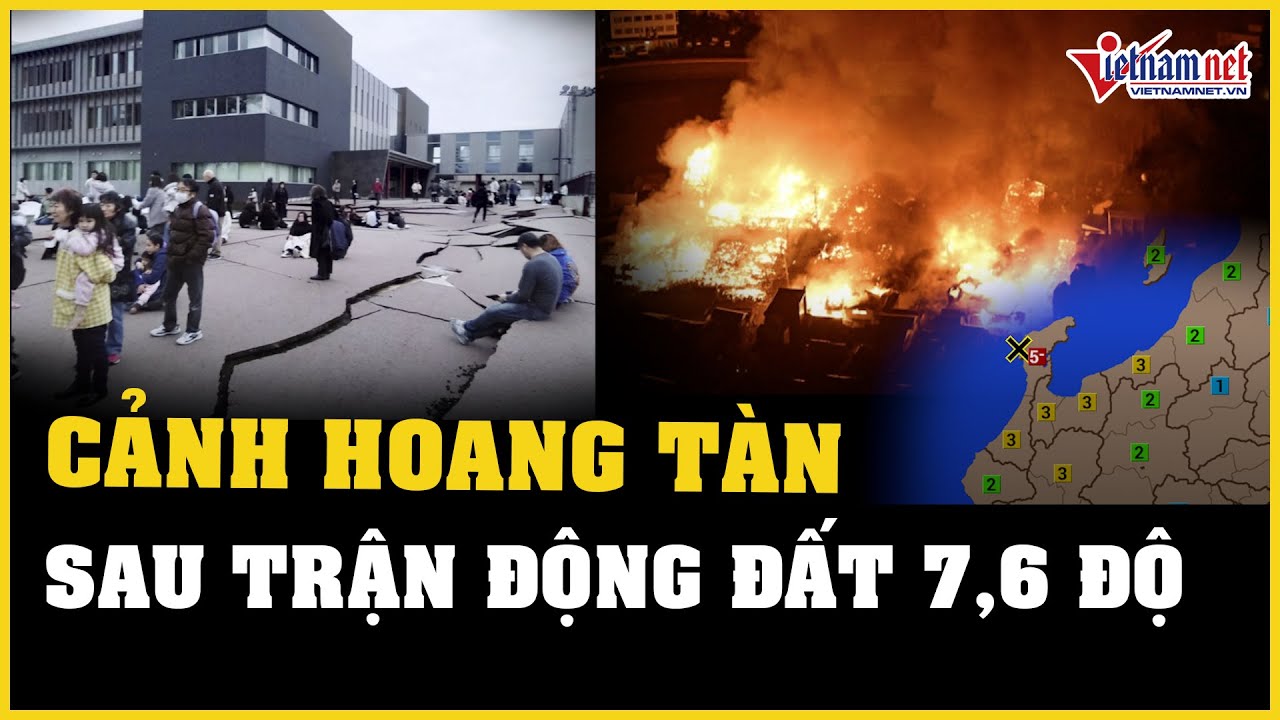 Khung cảnh hoang tàn sau trận động đất 7,6 độ ở Nhật Bản | Báo VietNamNet