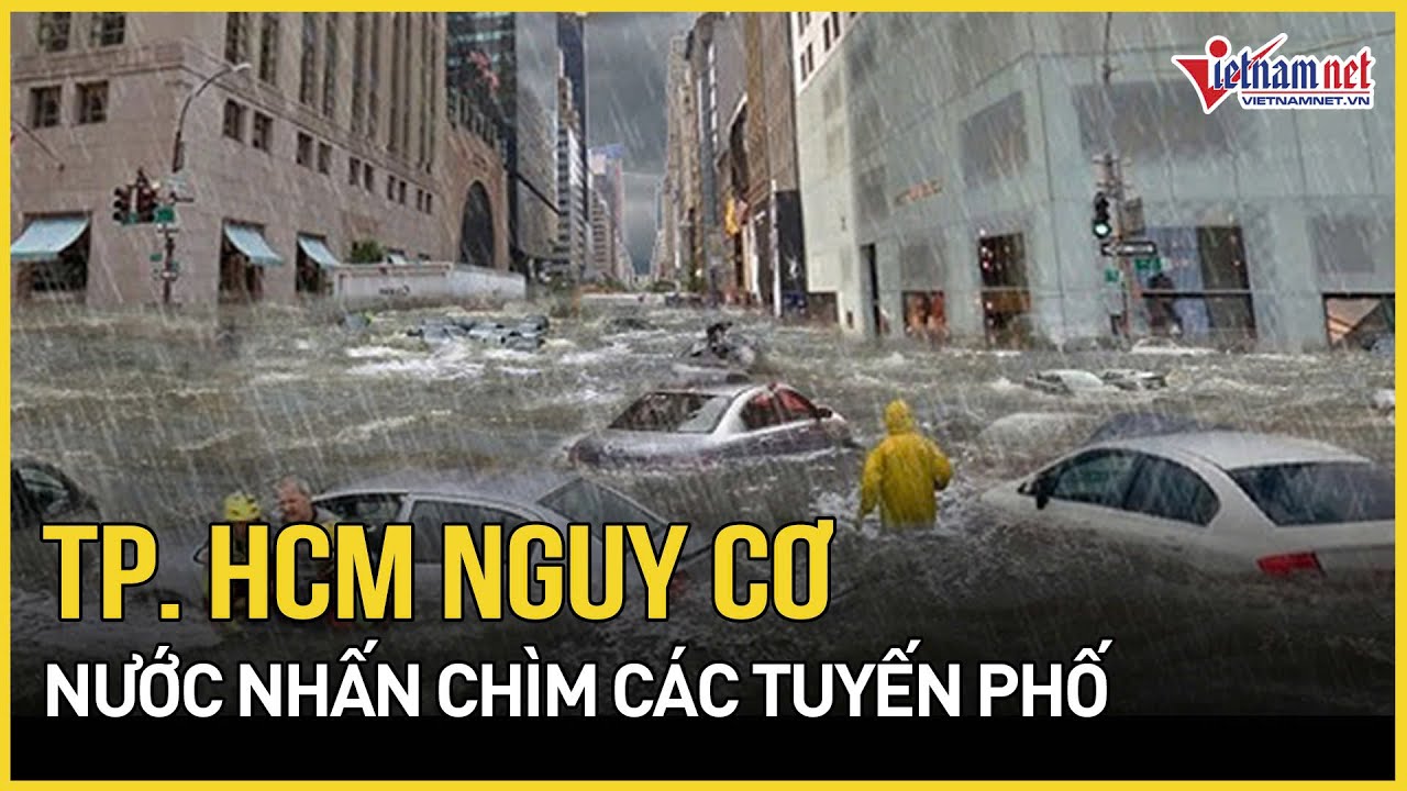 TP. HCM: Cảnh báo triều cường vượt mức báo động 3, mưa suốt ngày đêm nguy cơ nhấn chìm các tuyến phố