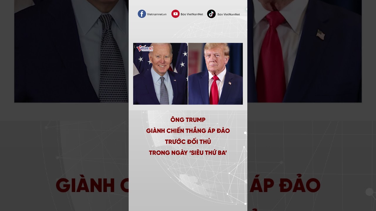 Ông Trump giành chiến thắng áp đảo trước đối thủ trong ngày "Siêu thứ Ba" #shorts