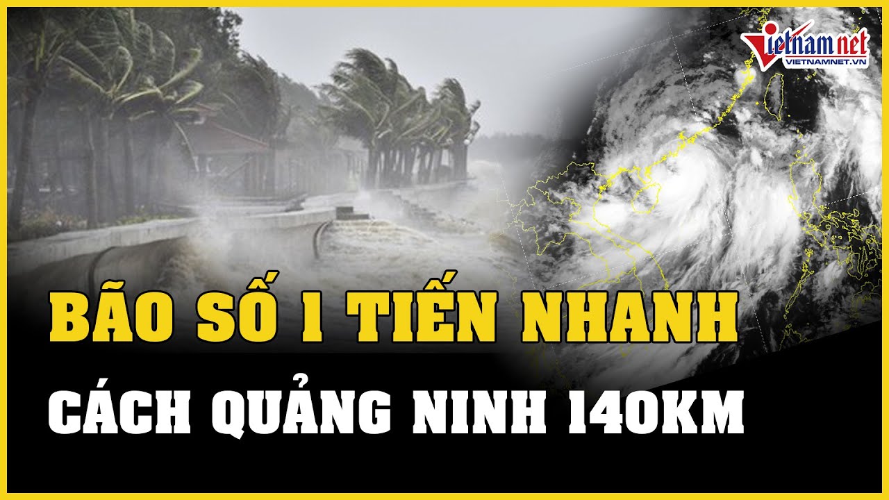 TIN BÃO MỚI NHẤT: Bão số 1 giật cấp 14 tiến nhanh về đất liền, cách Quảng Ninh khoảng 140km