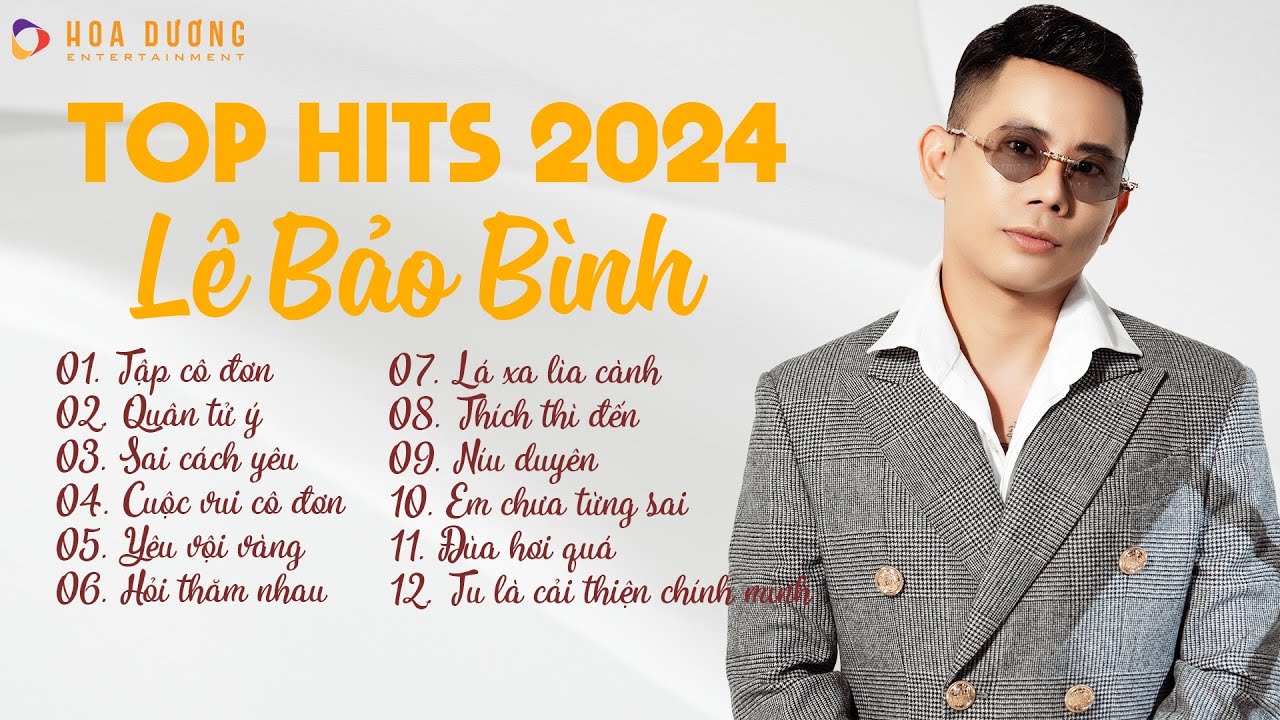 Lê Bảo Bình TOP Hits 2024 - LK Tập Cô Đơn, Quân Tử Ý | Album Nhạc Trẻ Acoustic Hay Nhất 2024