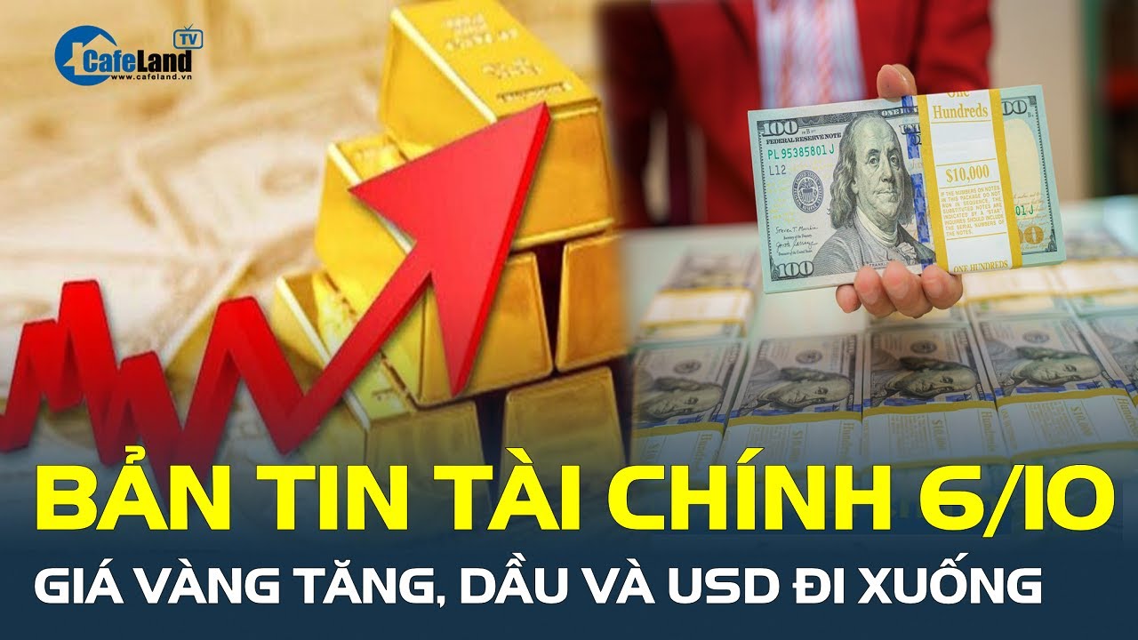 Bản tin tài chính 6/10: Giá vàng TĂNG, dầu và USD đi xuống | CafeLand