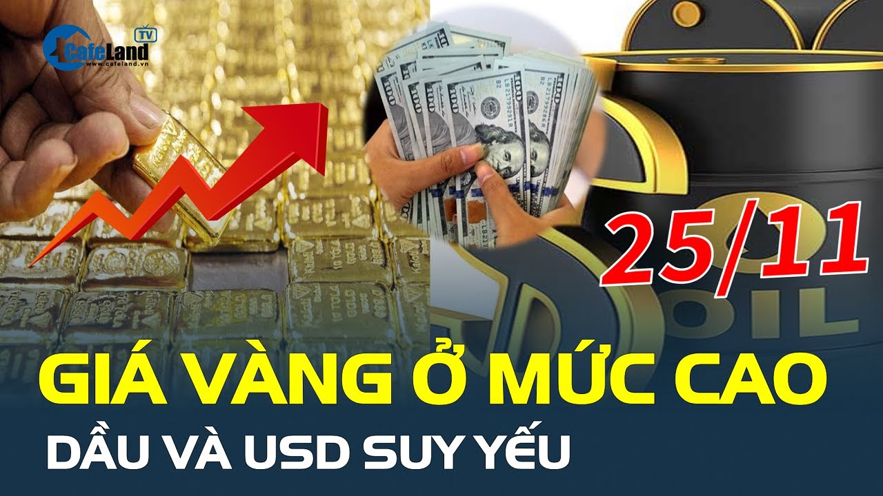 BIẾN ĐỘNG: Giá vàng 25/11 ở mức cao, dầu và USD suy yếu | CafeLand