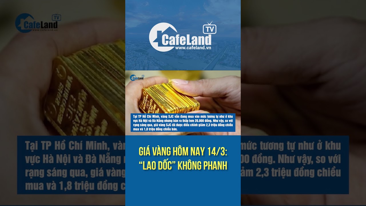 Giá vàng 14/3: “Lao dốc” không phanh | CafeLand