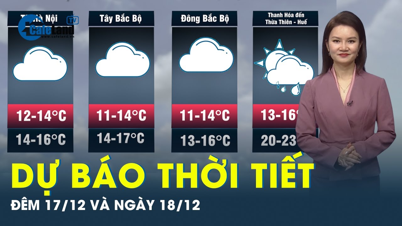 Dự báo thời tiết đêm nay và ngày mai 18/12: Bắc Bộ rét đậm rét hại, Trung Bộ, Nam Bộ có mưa